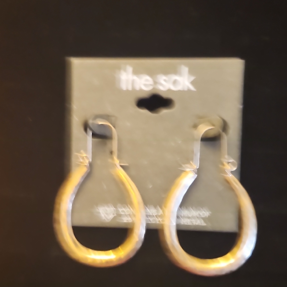 The Sak Gold Textured Hoop Earrings - Picture 5 of 5
